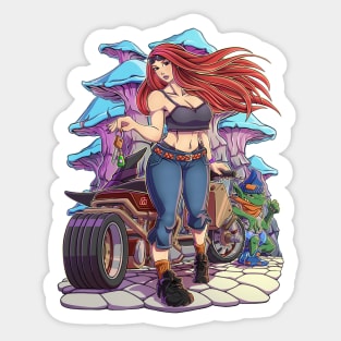 Biker Witch Sticker